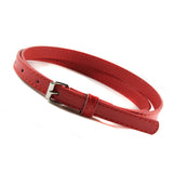 Multi Color Thin Skinny Faux Leather Waistband Womens Ladies Casual Belt Strap