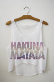 SexeMara Fitness Crop Tops "Hakuna Matata"