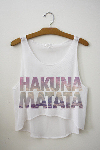 SexeMara Fitness Crop Tops "Hakuna Matata"