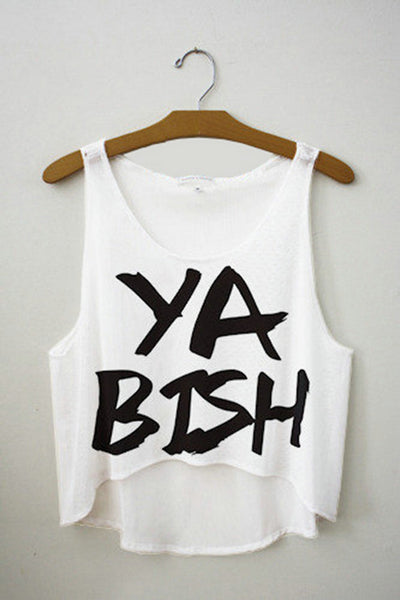 SexeMara  Pop Culture Fitness Crop Tops "Bish"