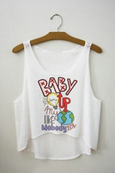 SexeMara  Pop Culture Fitness Crop Tops "Light Up My World"