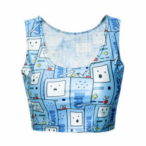 SexeMara  Pop Culture Fitness Crop Tops "Gameboy"