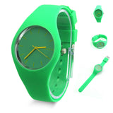 Free Shipping 2014 Fashion Super Soft Geneva Womens Jelly Silicone Sports Watch Students Watch  For Beauty Tool