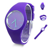Free Shipping 2014 Fashion Super Soft Geneva Womens Jelly Silicone Sports Watch Students Watch  For Beauty Tool