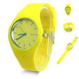 Free Shipping 2014 Fashion Super Soft Geneva Womens Jelly Silicone Sports Watch Students Watch  For Beauty Tool