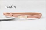 2015Hot Fashion Metal Buckle Women's Pigskin Leather /PU Thin Belt Waistband Female Straps Ladies Cummerbund Free Shipping 1005