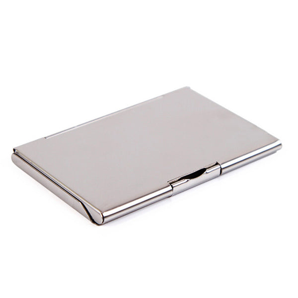 Waterproof Stainless Steel Silver Aluminium Metal Case Box Business ID Credit Card Holder Case Cover  L09407