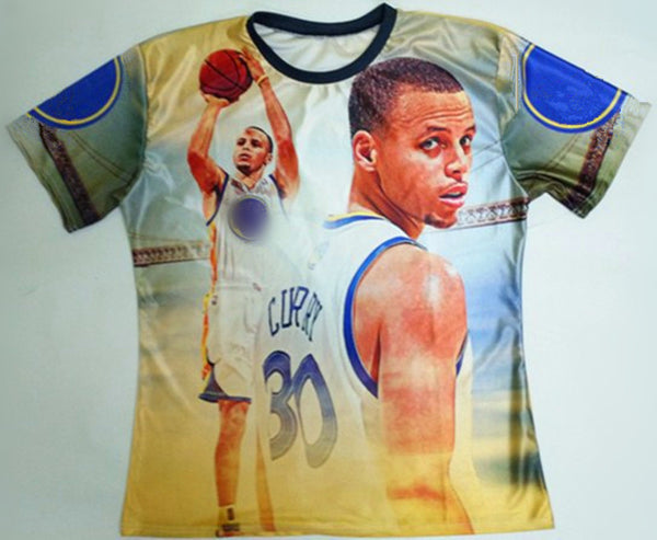 New fashion 2016 mens summer tops tee shirt 3D graphic print Kawhi Tony Duncan Curry basketball star funny short sleeve t-shirt