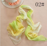 Nice Chiffon Scarf Women High Quality Gradual colors chiffon georgette silk scarves shawl female long design