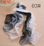 Nice Chiffon Scarf Women High Quality Gradual colors chiffon georgette silk scarves shawl female long design