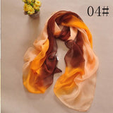 Nice Chiffon Scarf Women High Quality Gradual colors chiffon georgette silk scarves shawl female long design