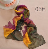 Nice Chiffon Scarf Women High Quality Gradual colors chiffon georgette silk scarves shawl female long design