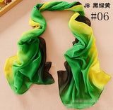 Nice Chiffon Scarf Women High Quality Gradual colors chiffon georgette silk scarves shawl female long design