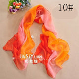 Nice Chiffon Scarf Women High Quality Gradual colors chiffon georgette silk scarves shawl female long design