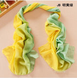Nice Chiffon Scarf Women High Quality Gradual colors chiffon georgette silk scarves shawl female long design
