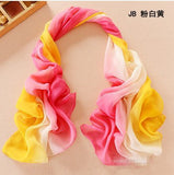 Nice Chiffon Scarf Women High Quality Gradual colors chiffon georgette silk scarves shawl female long design