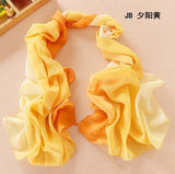 Nice Chiffon Scarf Women High Quality Gradual colors chiffon georgette silk scarves shawl female long design