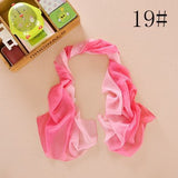 Nice Chiffon Scarf Women High Quality Gradual colors chiffon georgette silk scarves shawl female long design