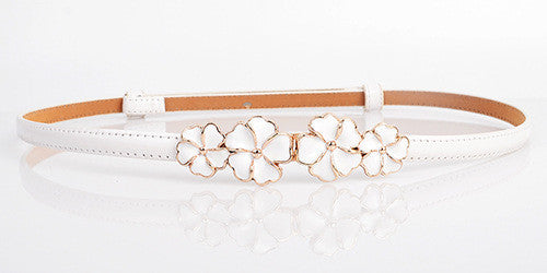 fashion sweet cute Flowers female belt 2016 colorful patent leather lady leather belts for women ceinture femme sterglaw A015