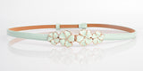fashion sweet cute Flowers female belt 2016 colorful patent leather lady leather belts for women ceinture femme sterglaw A015