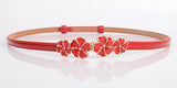 fashion sweet cute Flowers female belt 2016 colorful patent leather lady leather belts for women ceinture femme sterglaw A015