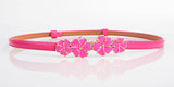 fashion sweet cute Flowers female belt 2016 colorful patent leather lady leather belts for women ceinture femme sterglaw A015