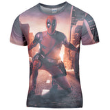 2016 New Arrive American Comic Badass Deadpool T-Shirt Tees Men men t shirt Cartoo 3d t shirt Funny Casual tee shirts tops