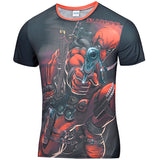 2016 New Arrive American Comic Badass Deadpool T-Shirt Tees Men men t shirt Cartoo 3d t shirt Funny Casual tee shirts tops