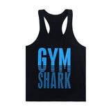 Tank Top T-Shirt Men Singlet Gym Clothing Gymshark  Fitness Men Muscle Male Gold's Gym Sleeveless Cotton Print O-Neck Vest Plus