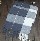 Men's European-Style Scottish Tartan Cotton Scarves