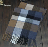 Men's European-Style Scottish Tartan Cotton Scarves