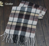 Men's European-Style Scottish Tartan Cotton Scarves