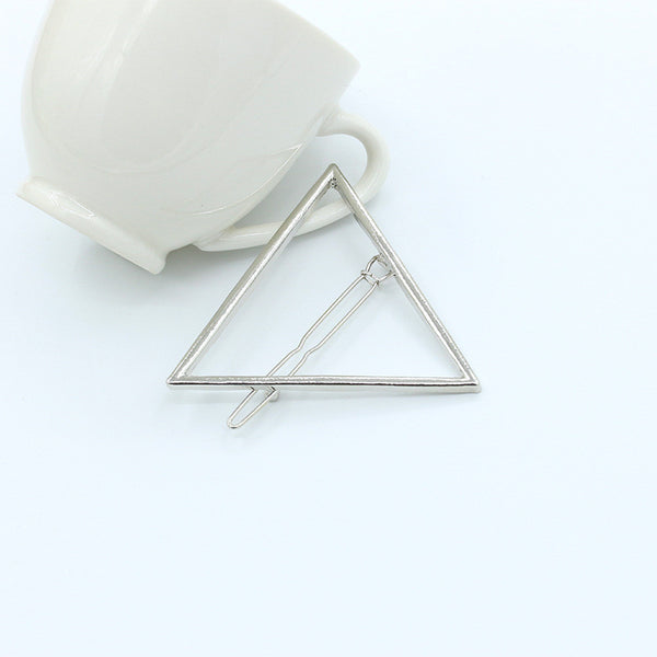 Triangle Hair Clip - Silver