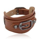 Fashion Leather-Style Belt Buckle Wrap Bracelet