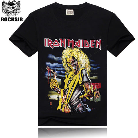 Tshirt Fashion 2016 Iron Maiden 3D Print T shirt Brand Clothing anime Novelty Iron Man Hip Hop Men's T-shirts Mens Cotton Casual