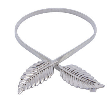 Women Vintage Belt Leaf new Fashion Stylish Metal Golden/Silver Leaves Design Chain Belt Women's Waist Elasticity Waist Belt hot