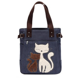 2016 Hot Sale Fashion Women Canvas Handbag Cartoon Cat Print Brand Designer Handbags Shoulder Toto Bags Casual Bolso Feminina