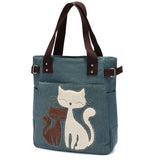 2016 Hot Sale Fashion Women Canvas Handbag Cartoon Cat Print Brand Designer Handbags Shoulder Toto Bags Casual Bolso Feminina