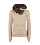 2016 Women Casual Solid Hoodies Unisex Lapel Hooded New Sweatshirts Pullovers Turn-down Collar WBA0010