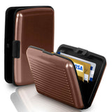 Waterproof Business ID Credit Card Wallet Holder Aluminum Metal Pocket Case Crush Resistant Expandable Pockets 12 Colors