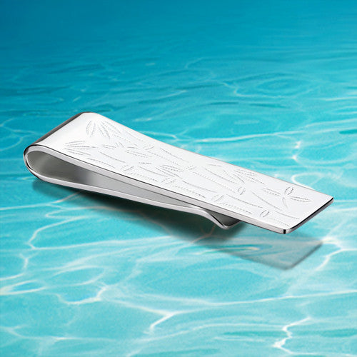 Classic, Etched Silver-Plated Money Clip