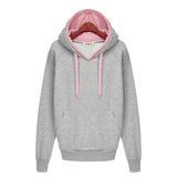 Women Autumn Winter Sweatshirt Casual Double Hoodies Long Sleeve Female Pullover Sport Tops Sweatshirts Women's Clothings New