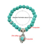 Women's Bohemian Turquoise Pendant Bracelet