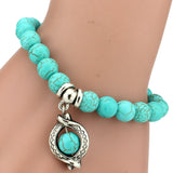 Women's Bohemian Turquoise Pendant Bracelet