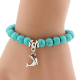 Women's Bohemian Turquoise Pendant Bracelet