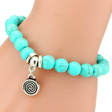 Women's Bohemian Turquoise Pendant Bracelet